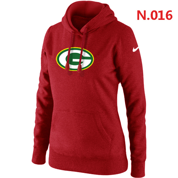 NFL Green Bay Packers Red Color Hoodie for Women