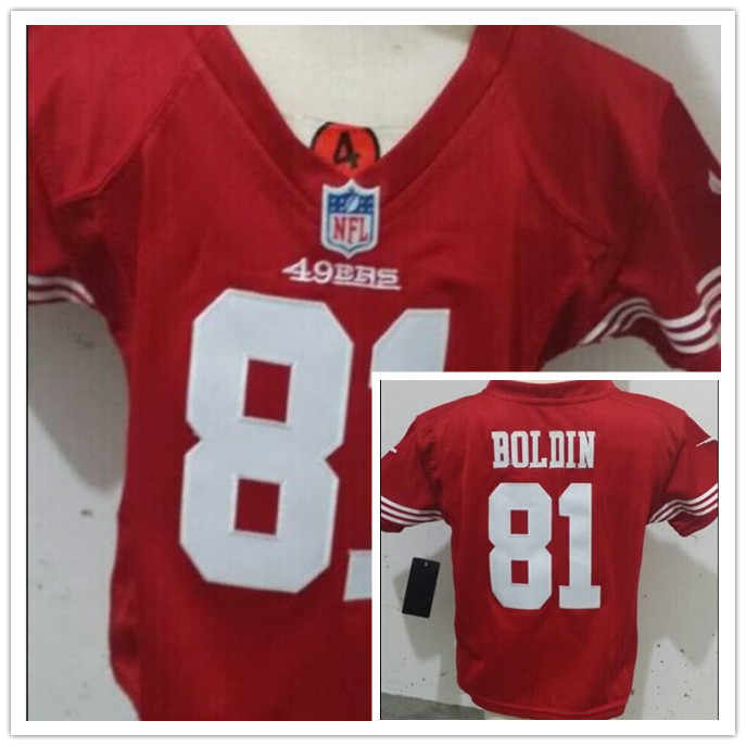 Nike NFL San Francisco 49ers #81 Boldin Red Kids Jersey 2-5T