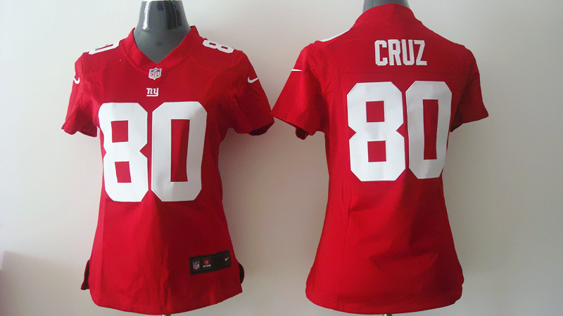 NIKE New York Giants #80 Cruz Women Red Jersey
