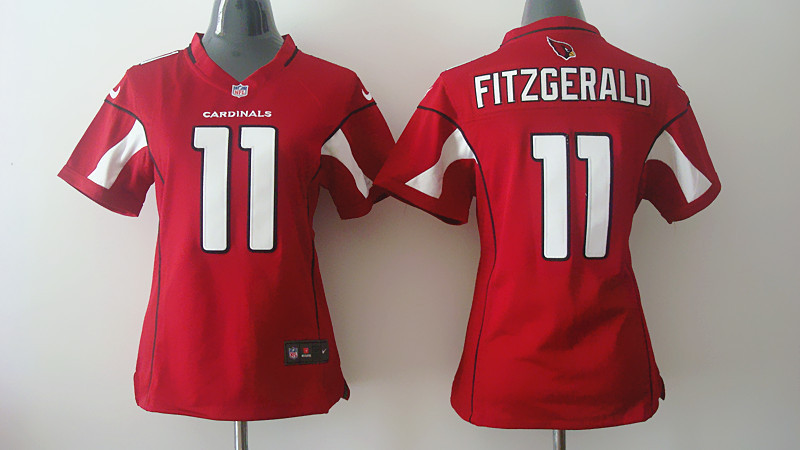 Nike Arizona Cardinals Larry Fitzgerald Women #11 Red Jersey