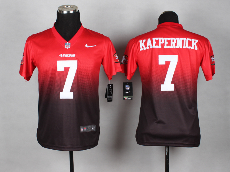 Nike San Francisco 49ers #7 Colin Kaepernick Drift Fashion Youth Jersey