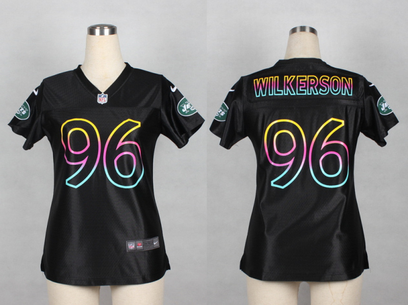 Nike New York Jets #96 Wilkerson Black Fashion Women Jersey