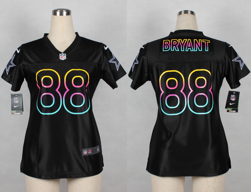 Nike NFL Dallas Cowboys #88 Bryant Women Black Fashion Jersey