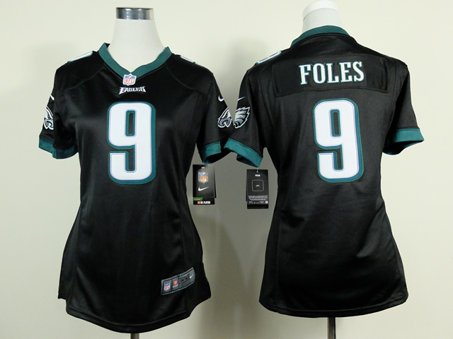 Women New Nike Philadelphia Eagles 9 Foles Black Jerseys