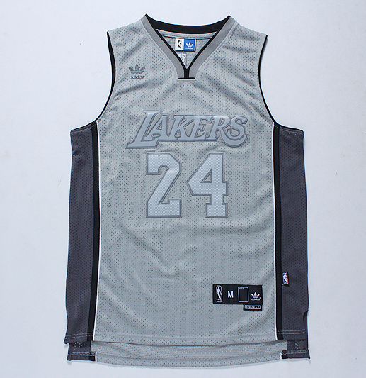 NBA Los Angeles Lakers #24 Grey Shadow Throwback Jersey