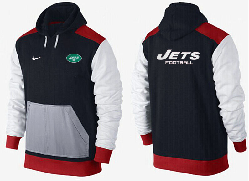 NFL New York Jets Red Black Grey Hoodie 1