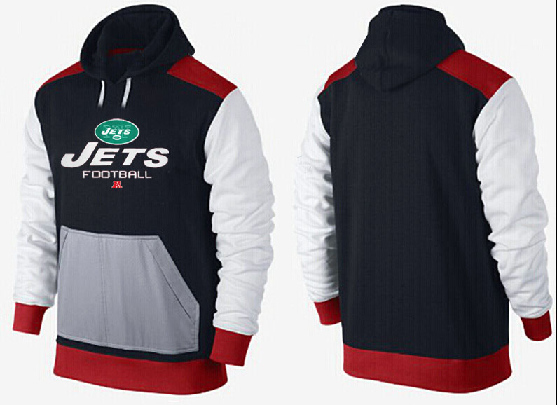 NFL New York Jets Red Black Grey Hoodie