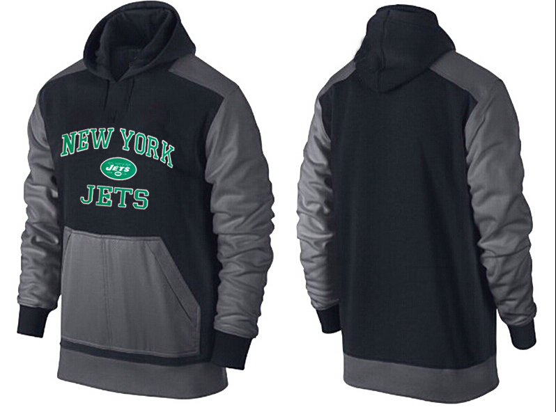 NFL New York Jets Black D.Grey Hoodie 2