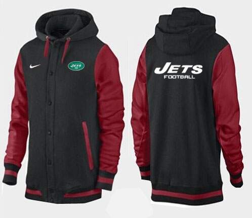 NFL New York Jets Black RED Hoodie