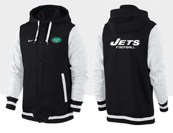 NFL New York Jets Black White Hoodie