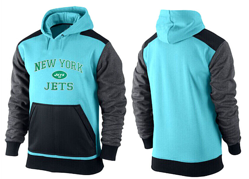 NFL New York Jets Blight Blue Hoodie 2