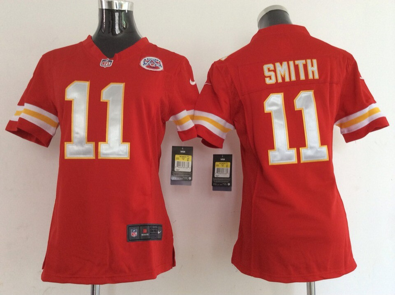 Nike NFL Kansas City chiefs #11 Smith Red Women Jersey