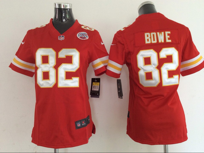 Nike NFL Kansas City Chiefs #82 Bowe Red Women Jersey