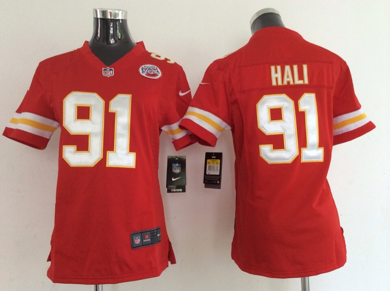 Nike NFL Kansas City chiefs #91 Hali Red Women Jersey