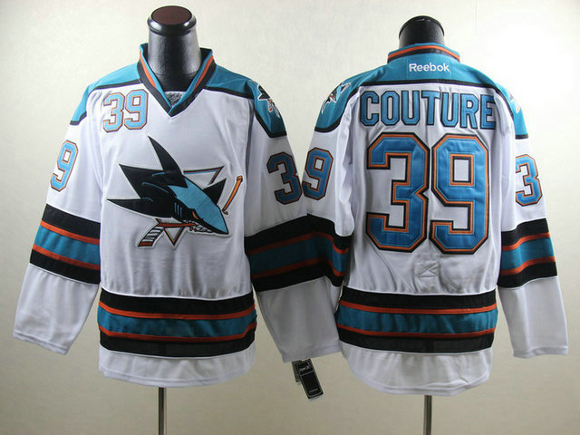 NHL San Jose Sharks #39 Couture White Jersey