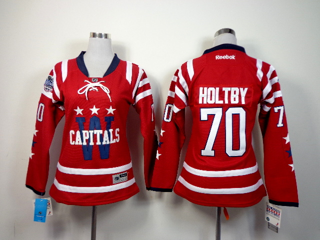 NHL Washington Capitals #70 Holtby Red Women Jersey