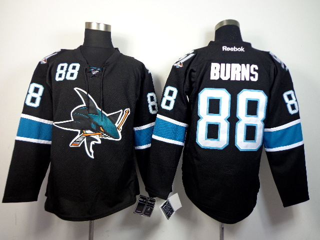 NHL San Jose Sharks #88 Burns Black Jersey