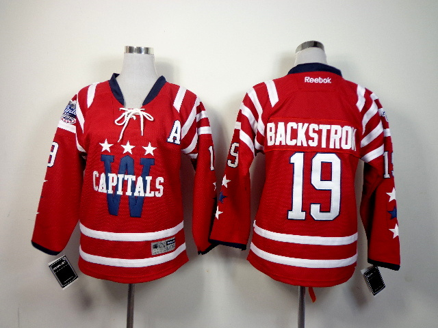 NHL Washington Capitals #19 Backstron Red Youth Jersey