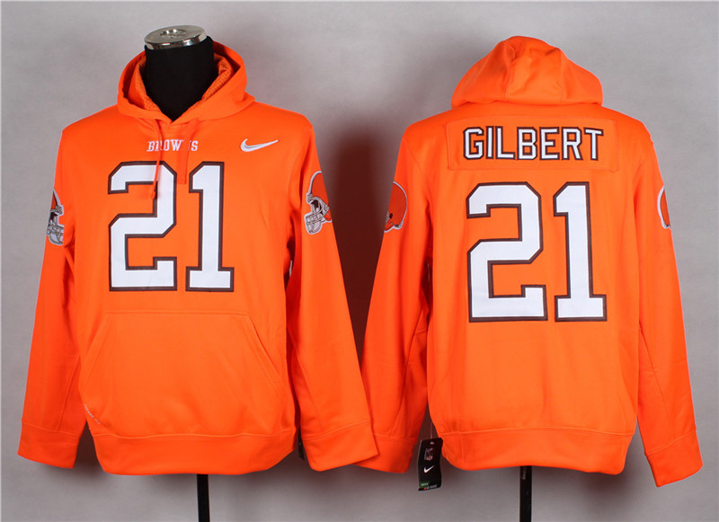 NFL Cleveland Browns #21 Gilbert Orange Color Hoodie