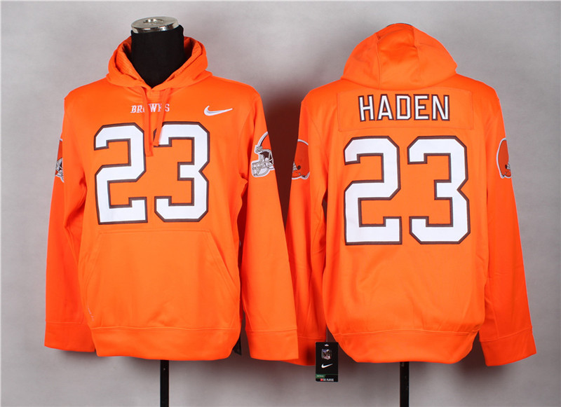 NFL Cleveland Browns #23 Haden Orange Color Hoodie