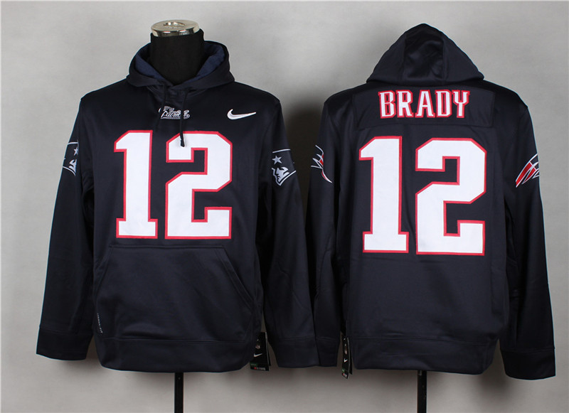 NFL New England Patriots #12 Brady Blue Hoodie