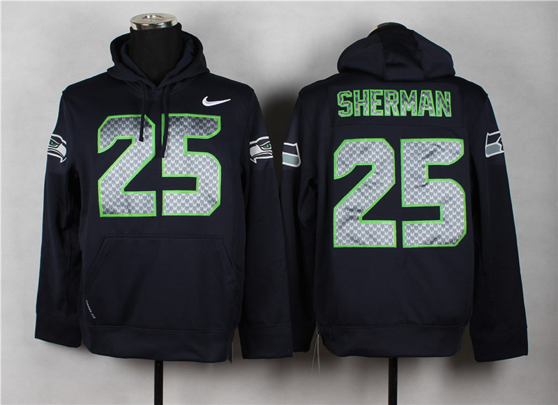 NFL Seattle Seahawks #25 Sherman Black Hoodie