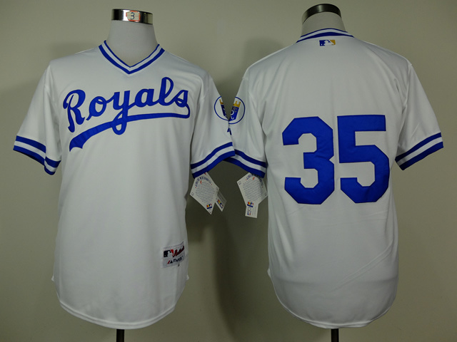 MLB Kansas City royals #35 Hosmer White 1974th Throwback Jersey