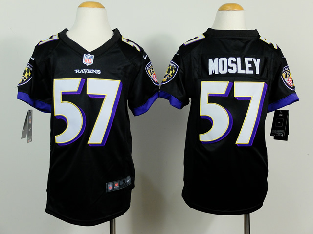 Nike NFL Baltimore Ravens #57 Mosley Black Youth Jersey