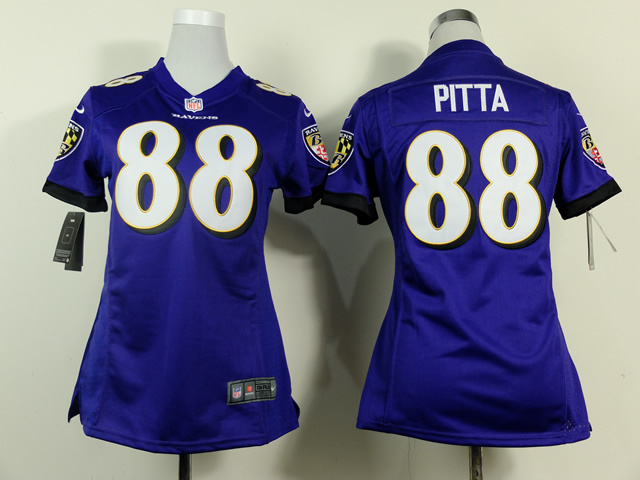 Nike NFL Baltimore Ravens #88 Pitta Purple Women Jersey