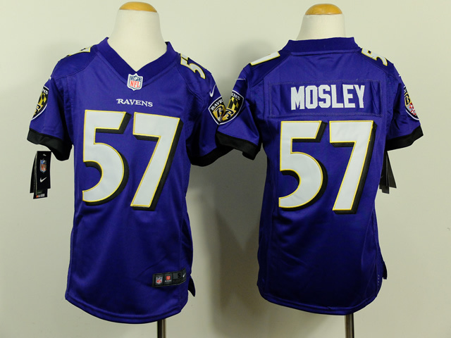 Nike NFL Baltimore Ravens #57 Mosley Purple Youth Jersey