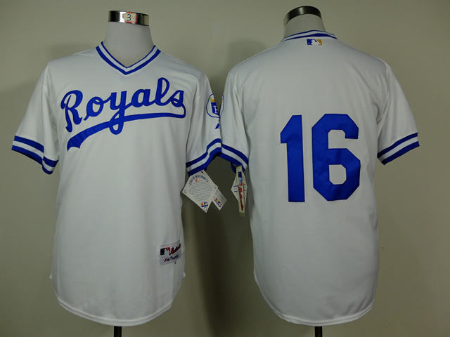 MLB Kansas City Royals #16 White 1974th Throwback Jersey