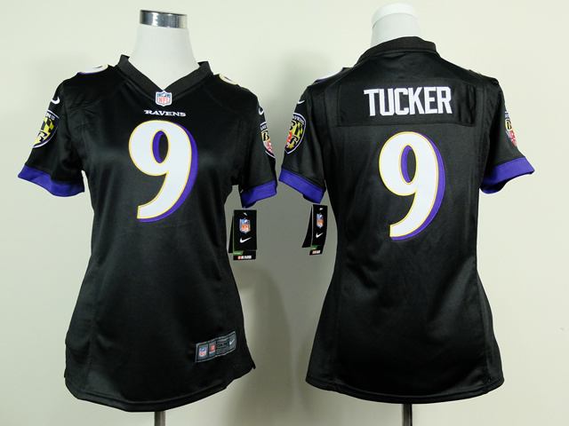 Nike NFL Baltimore Ravens #9 Tucker Black Women Jersey