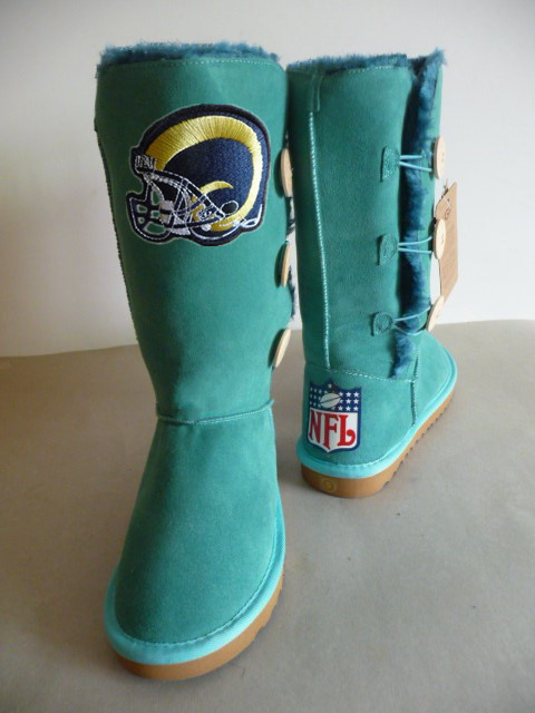 NFL St.Louis Rams Green Color Women Boots