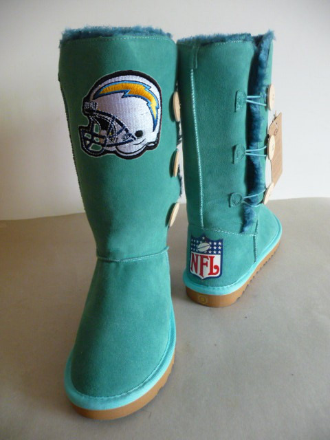 NFL San Diego Chargers Green Color Women Boots