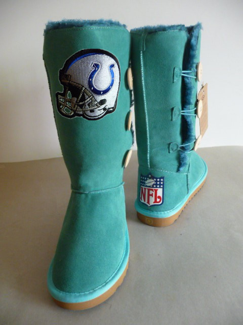 NFL Indianapolis Colts Green Color Women High Boots