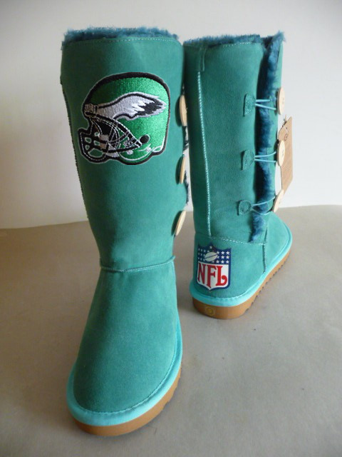 NFL Philadelphia Eagles Green Color Women Boots