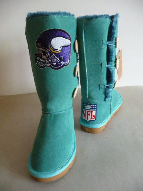 NFL Minnesota Vikings Green Color Women Boots