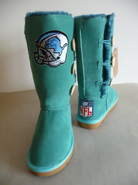 NFL Detroit Lions Green Color Women High Boots