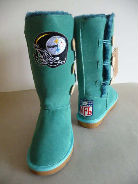 NFL Pittsburgh Steelers Green Color Women Boots 