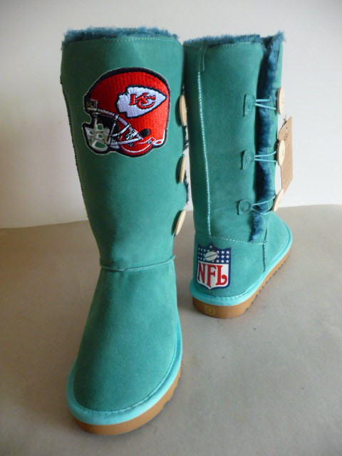 NFL Kansas City Chiefs Green Color Women High Boots