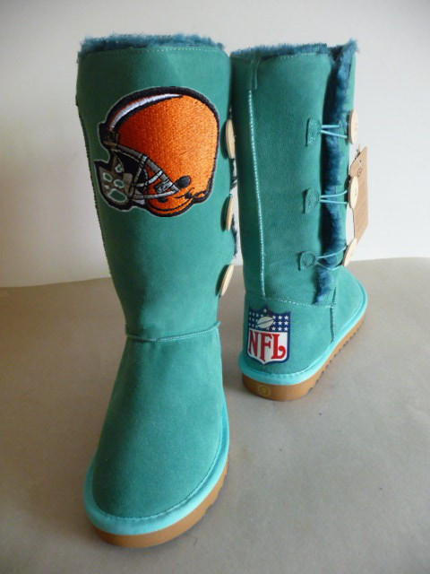 NFL Cleveland Browns Green Color Women Boots