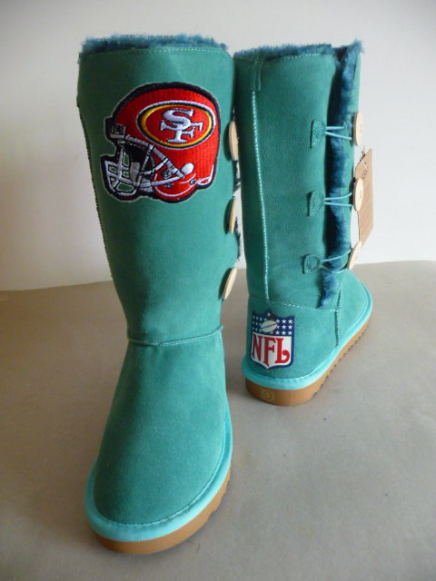 NFL San Francisco 49ers Green Color Women Boots