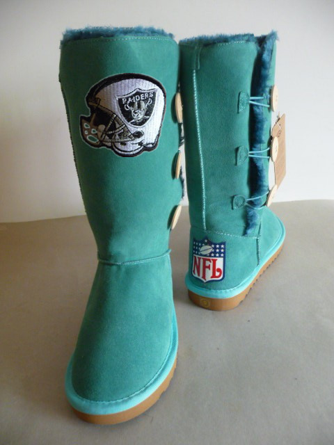 NFL Oakland Raiders Green Color Women Boots