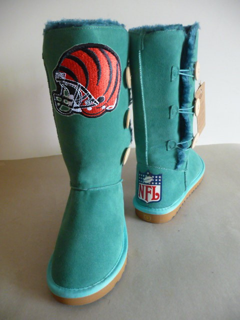 NFL Cinncinnai Bengals Green Color Women Boots