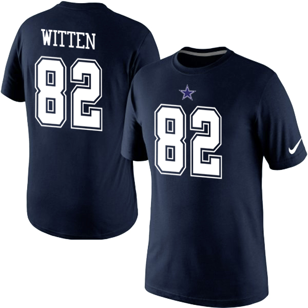 NFL Dallas Cowboys #82 Witten Blue T-Shirt