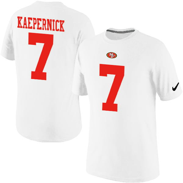 NFL San Francisco 49ers #7 Kaepernick White Color T-Shirt