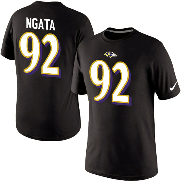 NFL Baltimore Ravens #92 Ngata Black T-Shirt