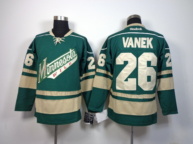 NHL Minnesota Wild #26 Vanek Green Jersey