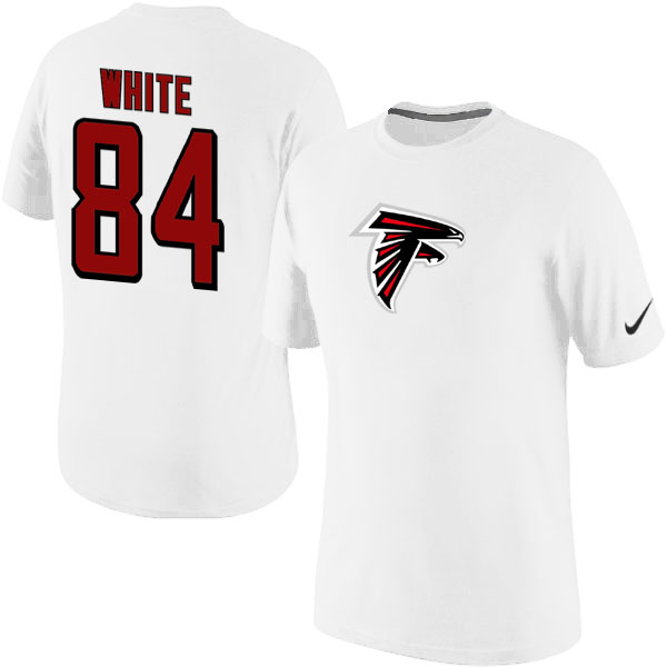 NFL Atlanta Falcons #84 White White T-Shirt