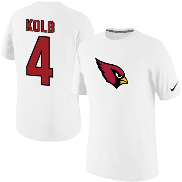 NFL Arizona Cardinals #4 Kolb White T-Shirt